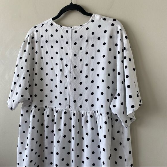 ASOS-OVERSIZED Polka Dot Mini Smock Dress (Size:8) - Picture 8 of 12